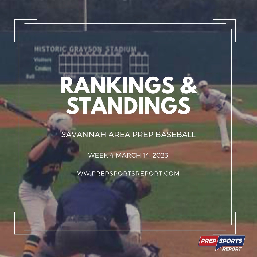 Who are three Savannah Area schools ranked in high school baseball Week